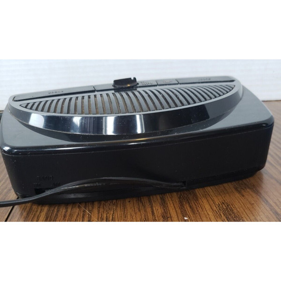 GE Vintage Clock Radio Black Model No 7-4615A AM FM Radio Tested Working - Picture 5 of 13
